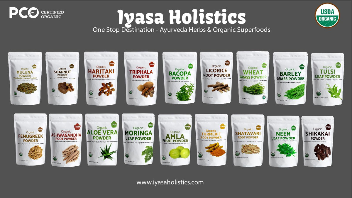 Iyasa Holistics DIY hair mask with senna tea for nourishing treatment.