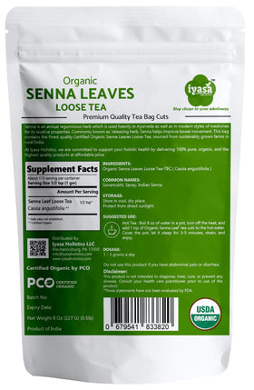 Iyasa Holistics senna leaf tea organic close-up showcasing caffeine-free comfort.
