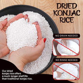 Izukappa Konjac Rice with no sugar and no fat, gluten-free option.