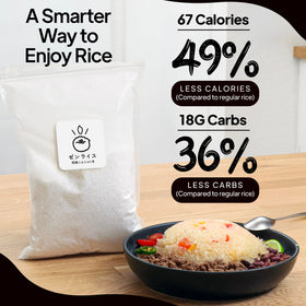 Izukappa Zero Gluten Konjac Rice, suitable for gluten-free meals.