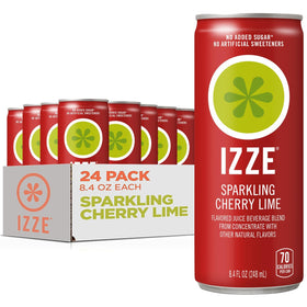 IZZE Cherry Lime can offering a refreshing real-fruit option for anytime refreshment.