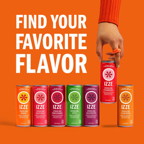 IZZE Clementine sparkling juice during a family gathering, vibrant flavor.