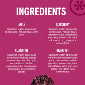 Close-up of IZZE non-GMO label and clean ingredients