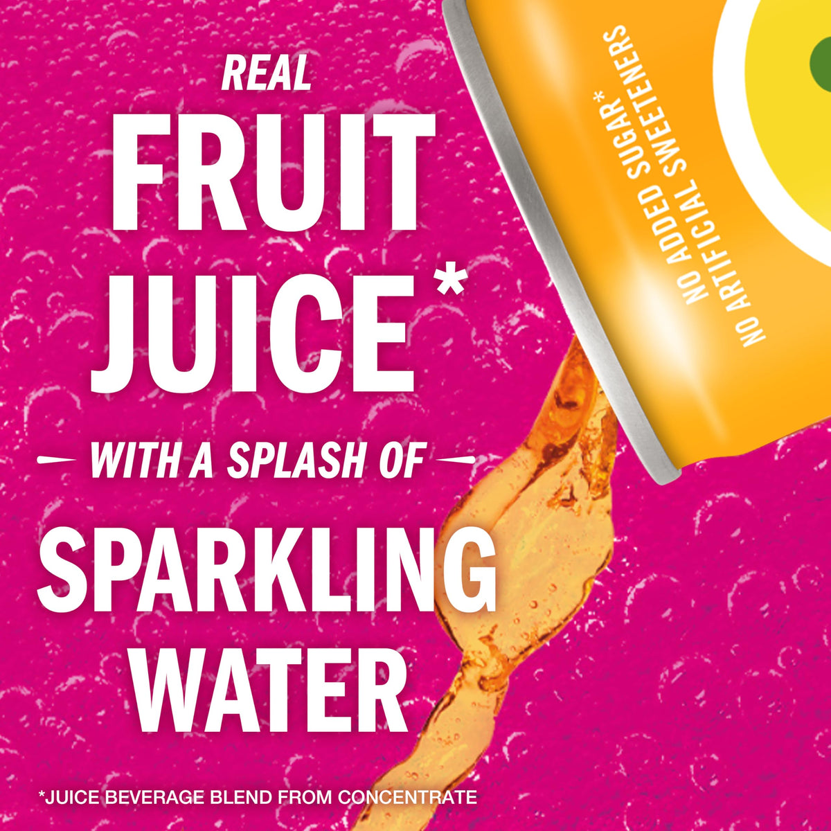 IZZE Pineapple sparkling juice being poured into a glass