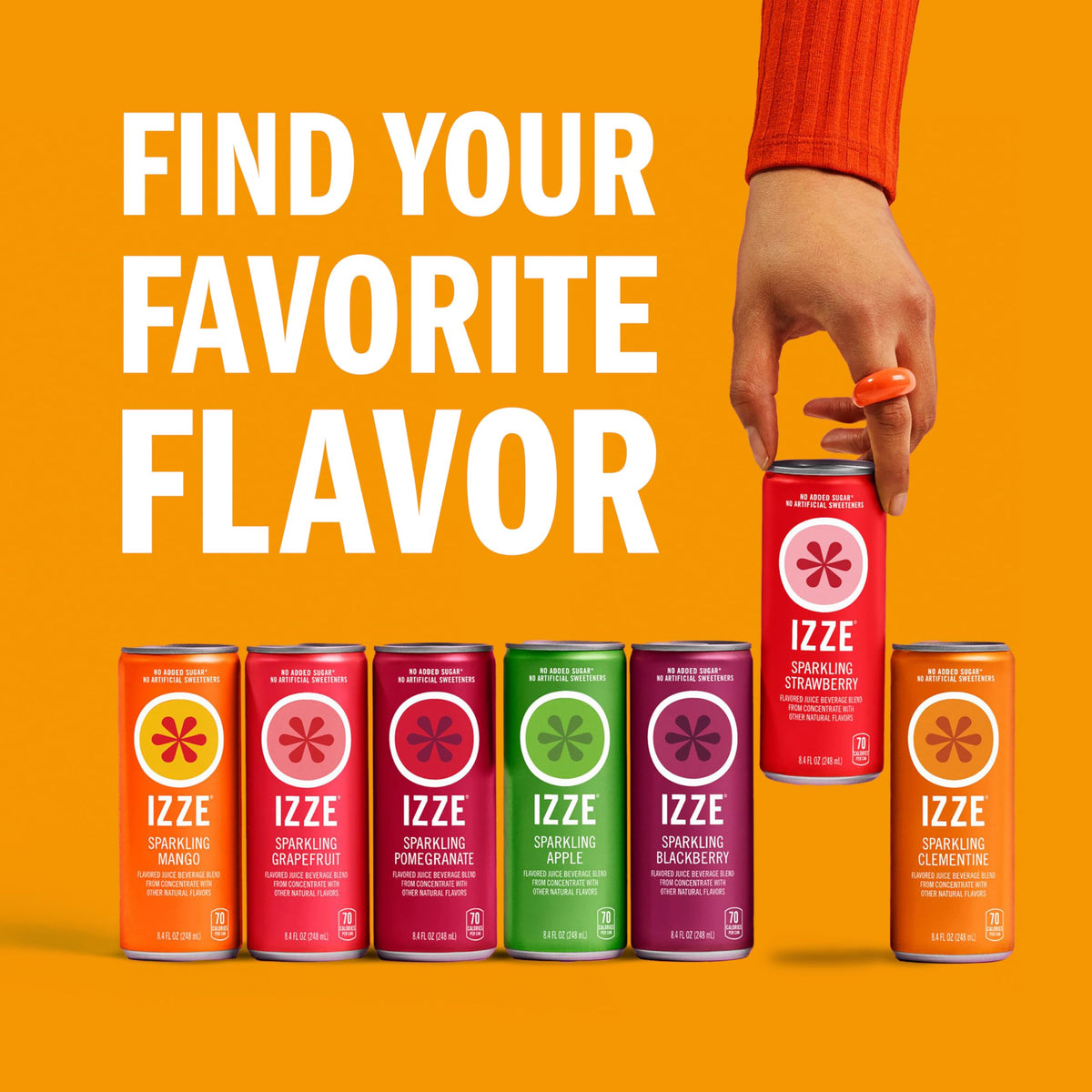 Top view of IZZE Pineapple sparkling juice can packaging