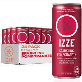 IZZE Pomegranate sparkling juice can front for on-the-go refreshment.