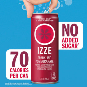 Glass pouring IZZE into a chilled glass to show bubbly texture.