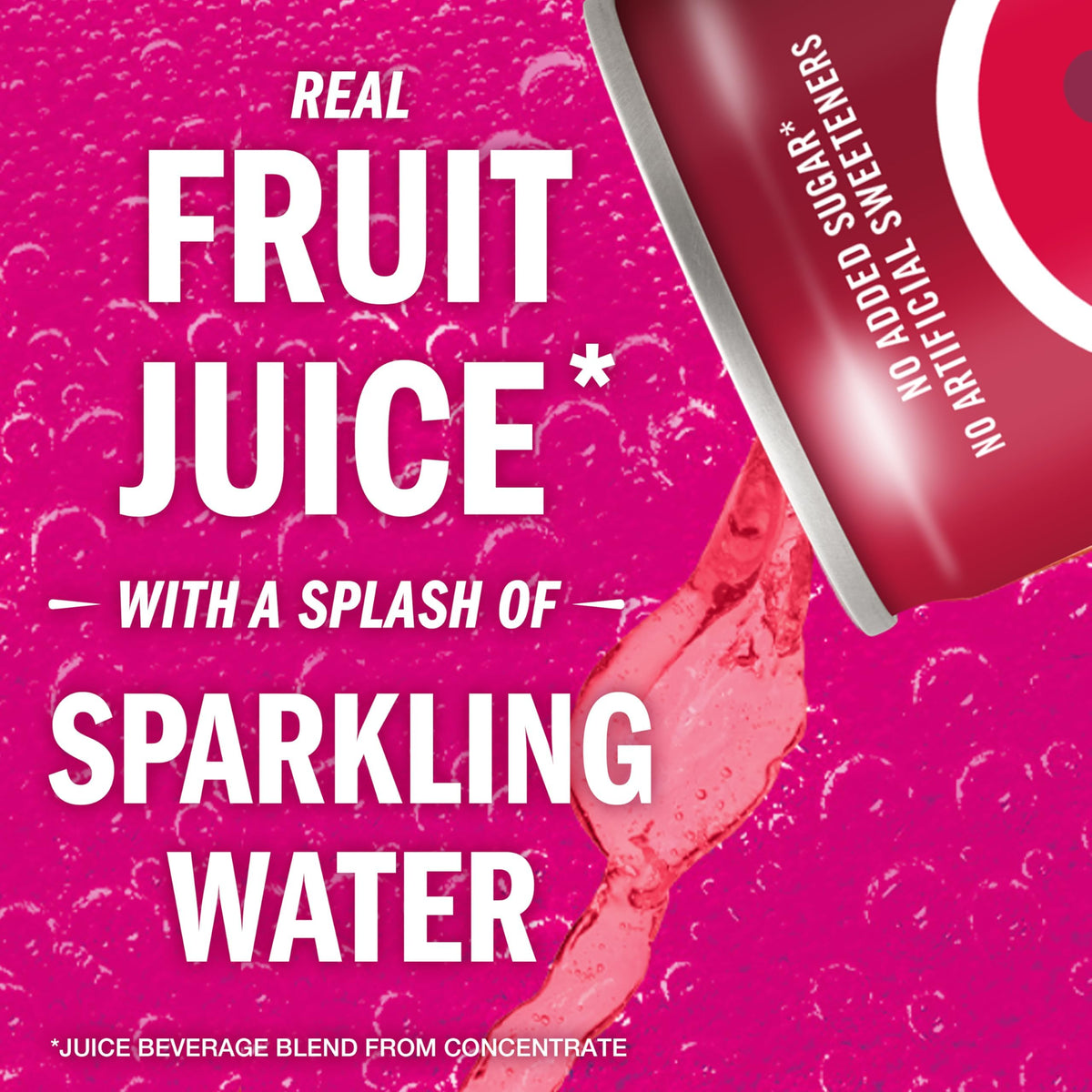 Close-up of IZZE label highlighting no added sugar and natural flavors.