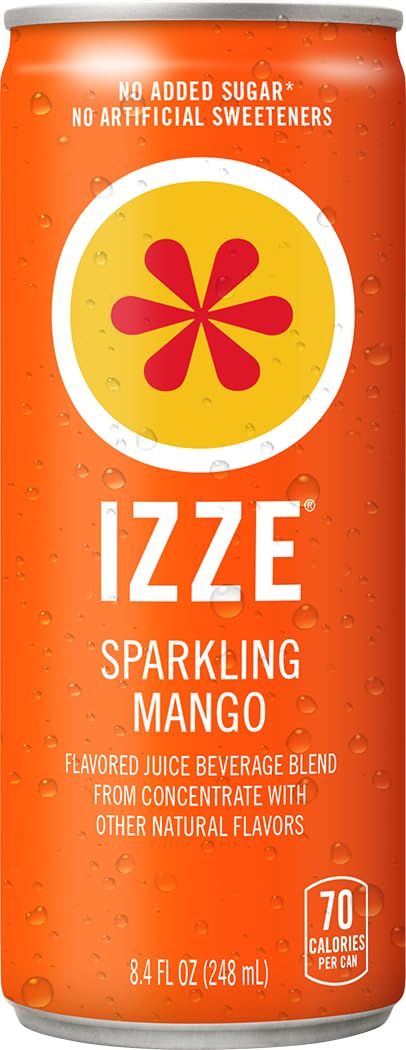 IZZE sparkling Clementine can, real juice, no added sugar, citrusy sip.