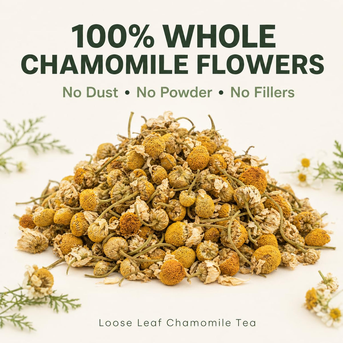 J Mac Botanicals large-bag chamomile offers lasting supply for daily tea or blends