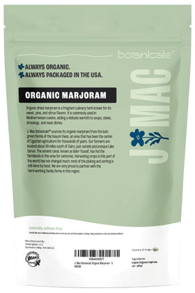 J Mac Botanicals family-owned brand ensures quality and satisfaction with marjoram.