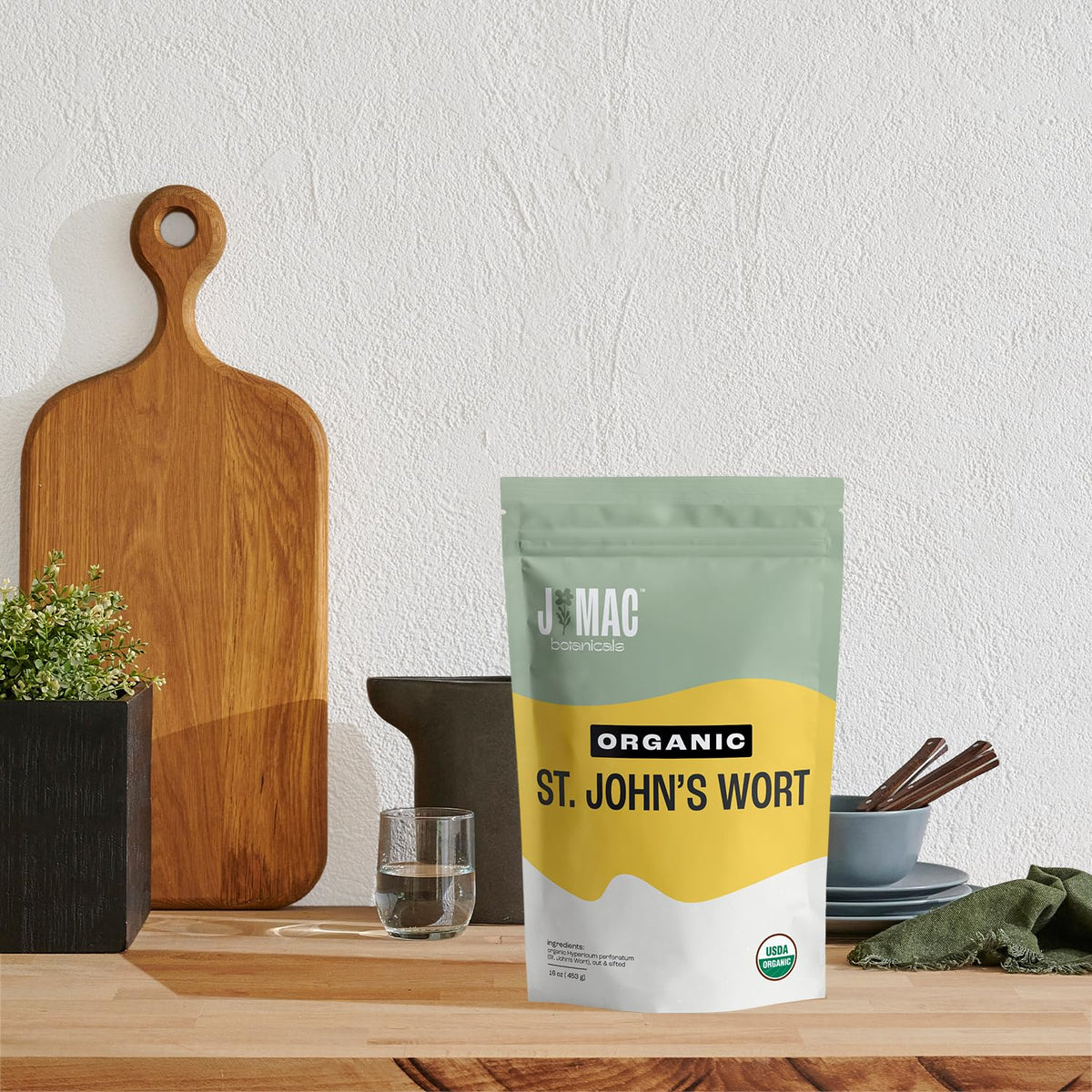 J Mac Botanicals St John's Wort harvested in Albanian-Montenegrin mountains.