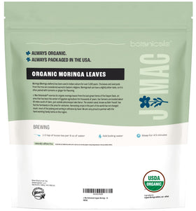 J Mac Botanicals Moringa leaves ready for meals and smoothies in everyday recipes.