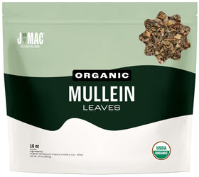 J Mac Botanicals mullein leaves bag for an easy, soothing tea.