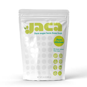 Jaca Rare Sugar bottle—allulose sweetener for sugar-like cooking without added calories.
