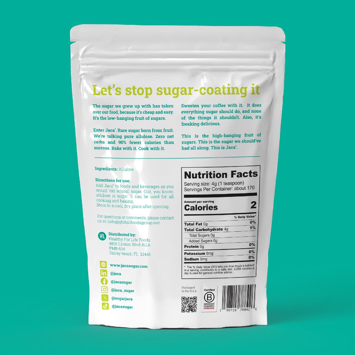 Jaca Rare Sugar kitchen scene emphasizing versatile clean sweetener.