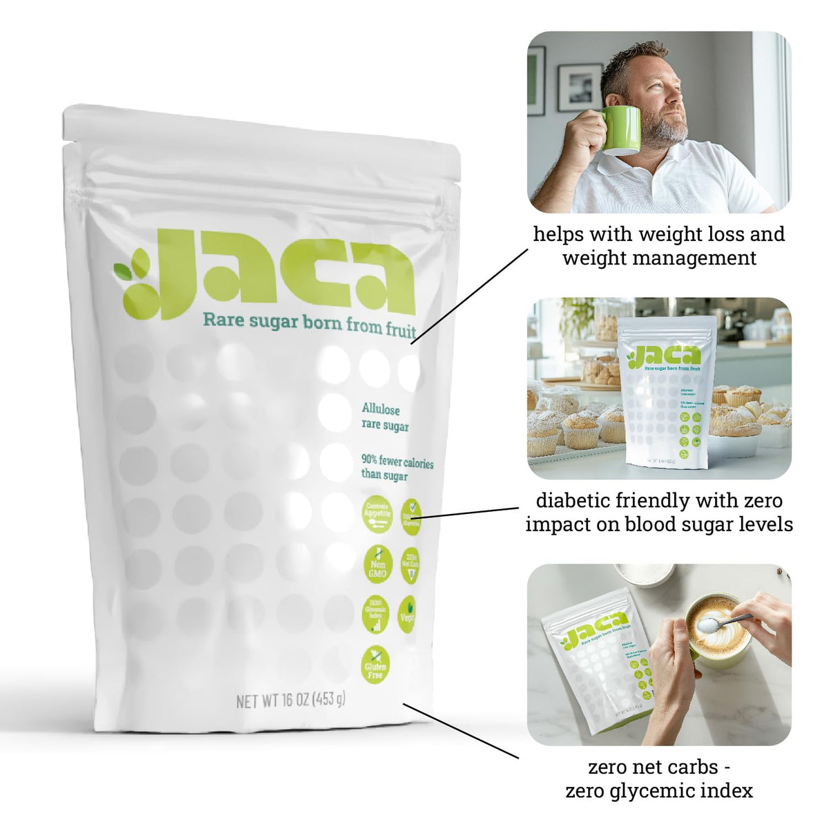 Scoop of Jaca Rare Sugar measuring sweetness