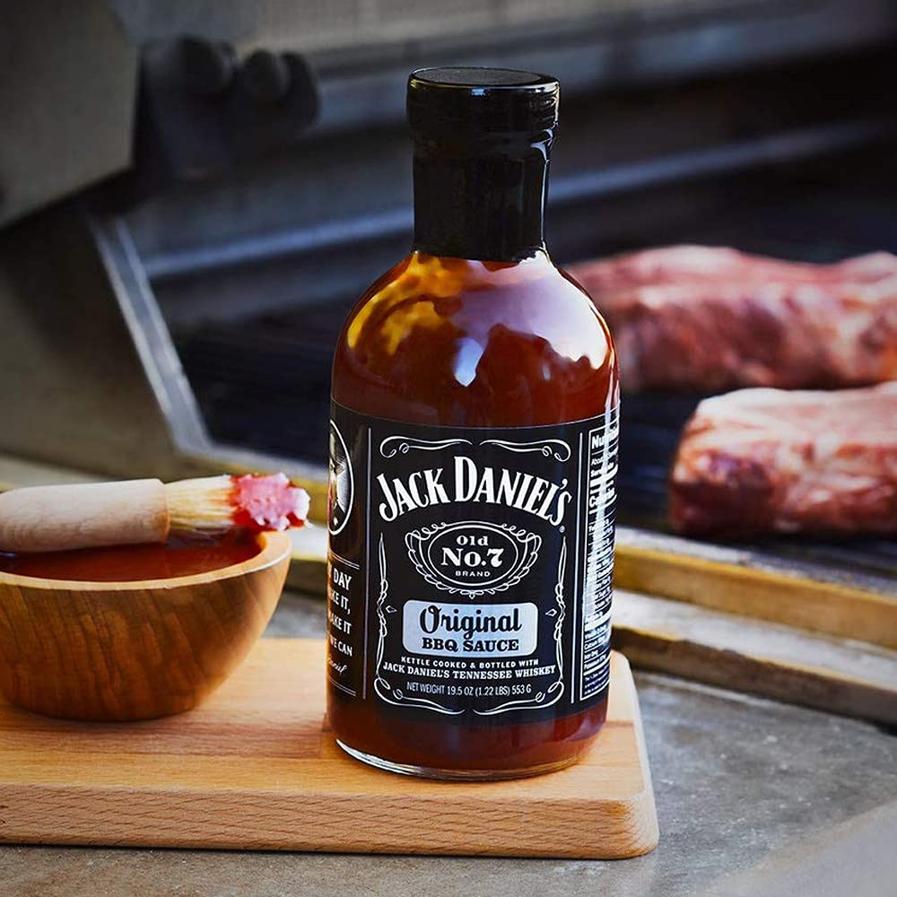 Jack Daniel's Old No. 7 glaze-ready bottle image with glossy finish for plated dishes.