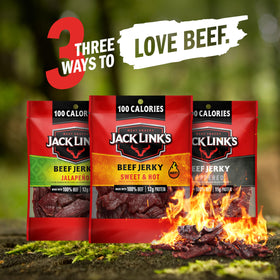 Jack Link's 15-pack display highlighting bulk protein snack option.
