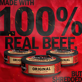Jack Link's Beef Jerky Chew 36-tin bulk pack on shelf for easy stocking