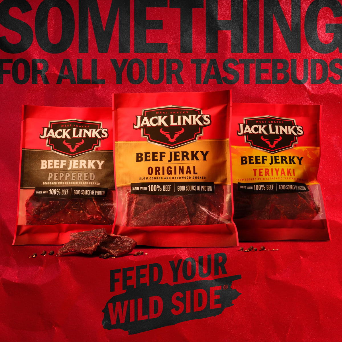 Jack Link's Beef Jerky on game day brings shareable, pepper-forward bites.