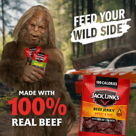 Jack Link's Jalapeño jerky bag showcases spicy, savory notes.