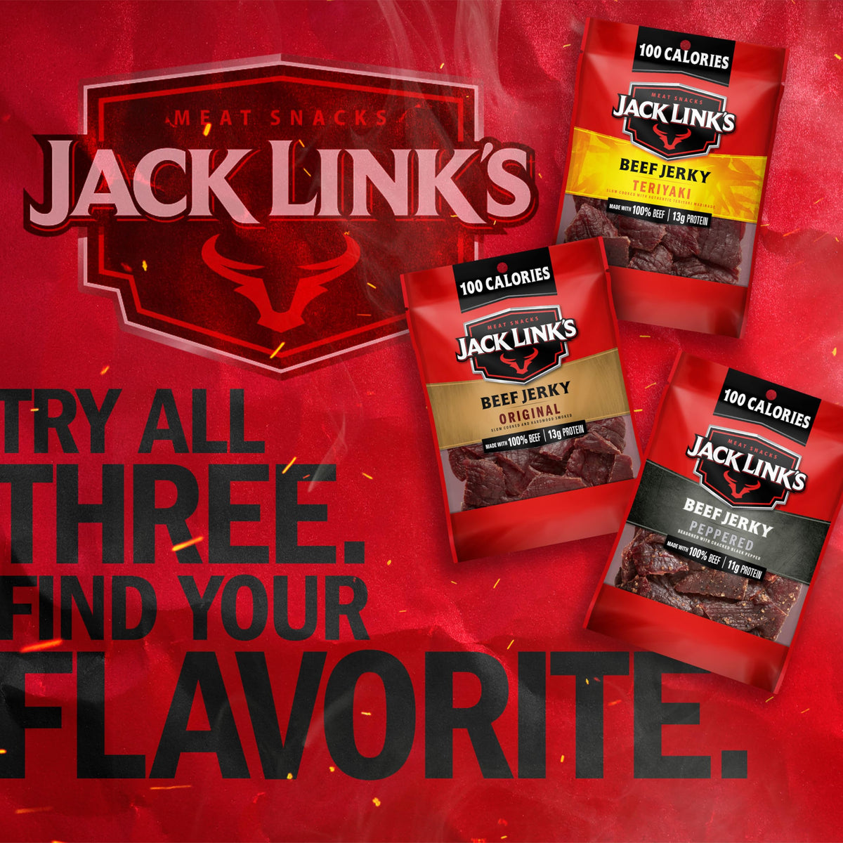 Jack Link's bulk-pack display, easy lunchbox and backpack snacking