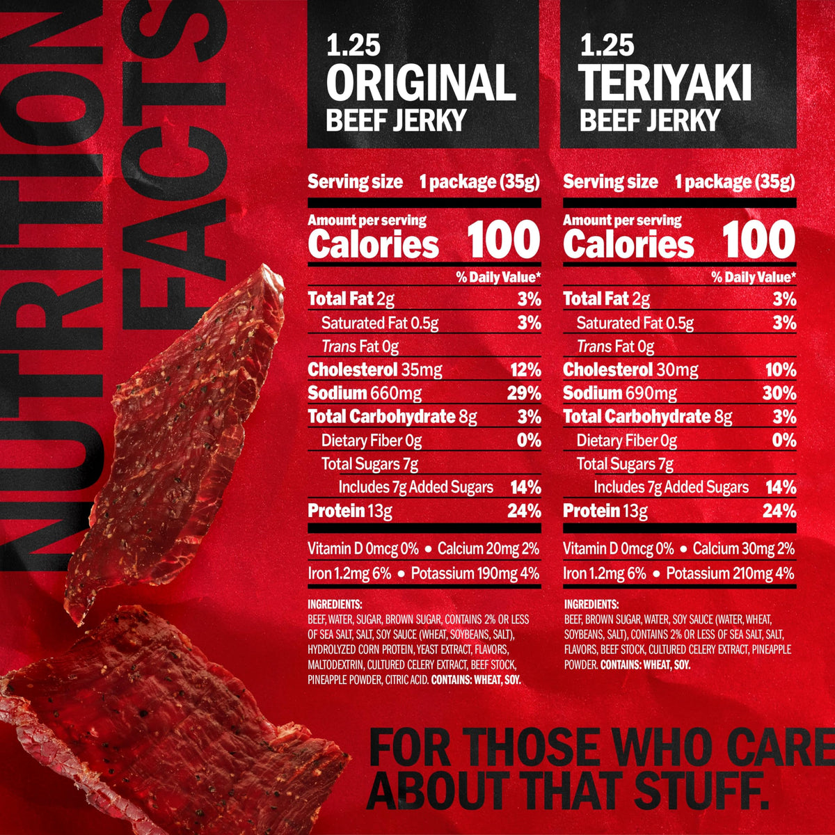 Jack Link's Teriyaki Beef Jerky bag front view, bold flavor anytime
