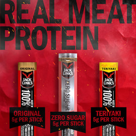 Jack Link's Zero Sugar beef sticks, guilt-free protein on the go.