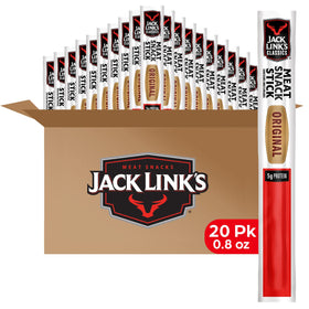 Jack Link's Classics Original Jerky Sticks packaging display, ready for on-the-go protein.