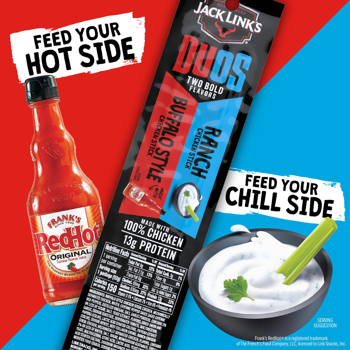 Jack Link's DUOs with 13g protein per serving for energy