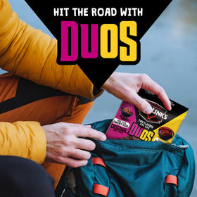 On-the-go snack idea: grab a DUOs bag during a workout.