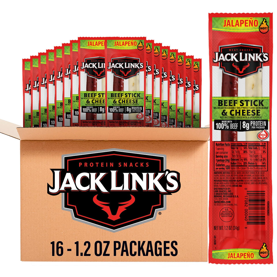 Jack Link's jalapeno beef sticks showcase bold flavor ideal for quick protein on the go