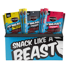 Jack Link's MrBeast beef jerky Original bag with protein-packed flavor for on-the-go snacking