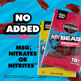 Pantry display of Jack Link's MrBeast jerky six-pack