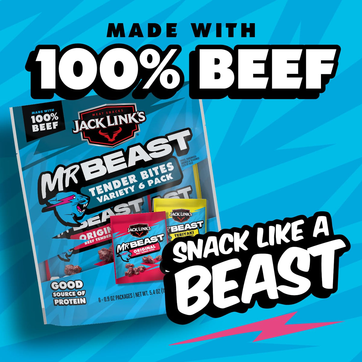 Per-bag protein up to 10g highlights portable nutrition.