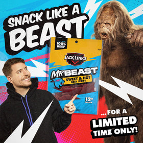 Perfect workday snack, Jack Link's MrBeast jerky on the go.