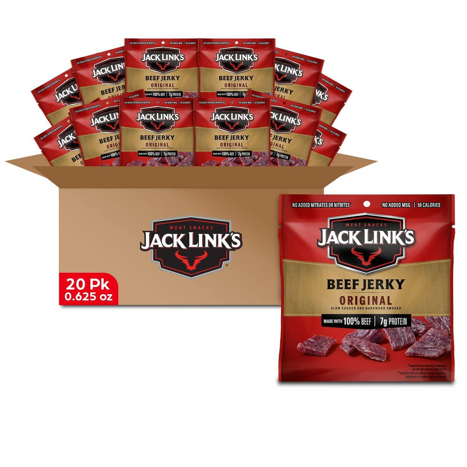 Jack Link's Original Beef Jerky multipack front view for on-the-go protein