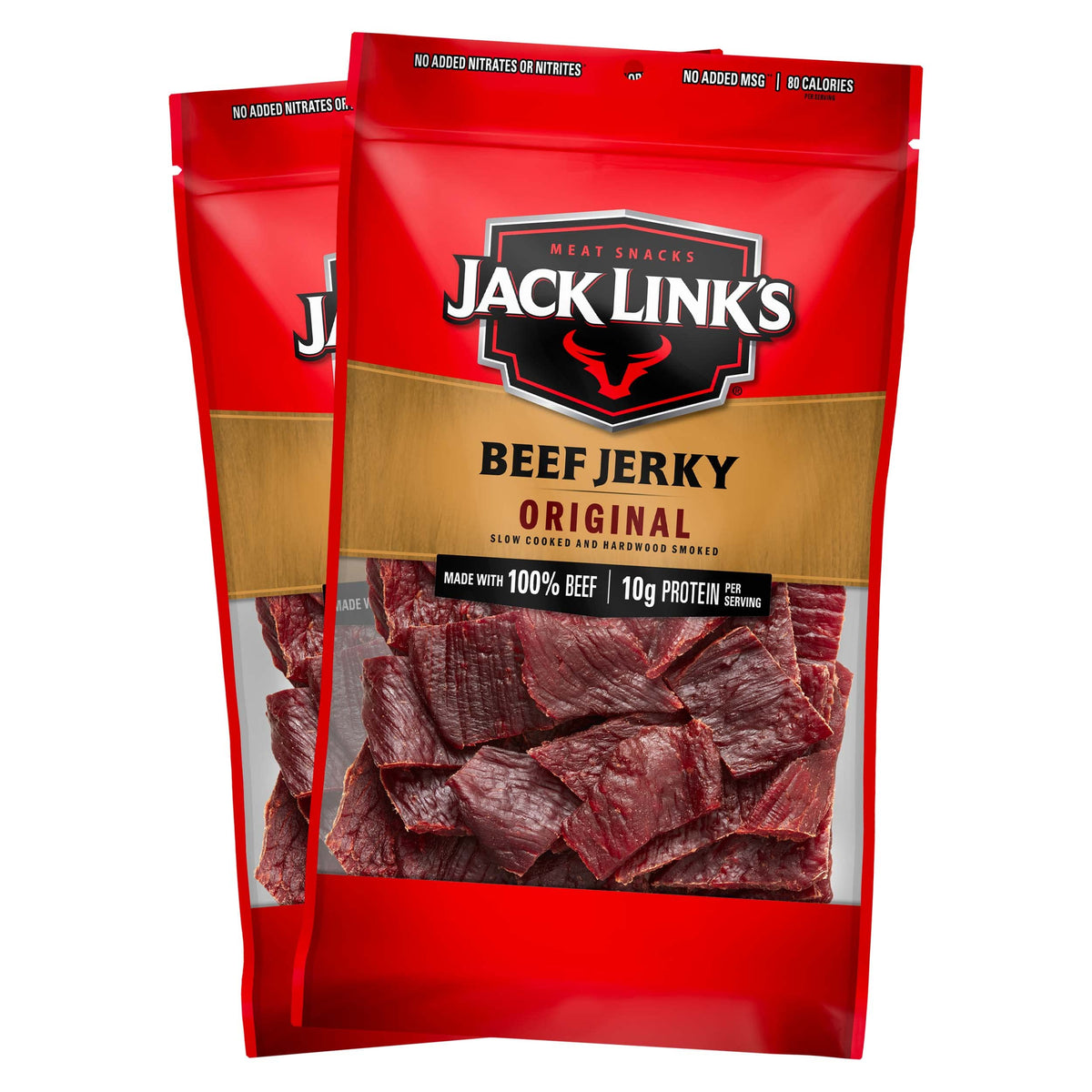 Jack Link's Original Beef Jerky two 9-ounce bags offer convenient protein on the go.