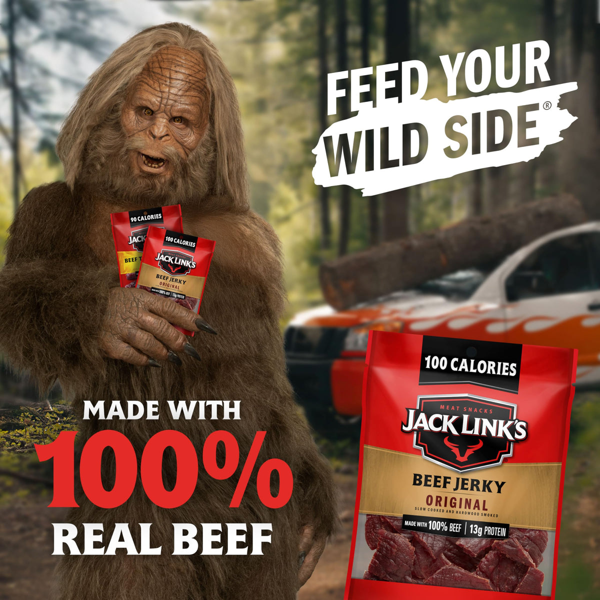 Jack Link's Original Beef Sticks pack, convenient on-the-go protein.