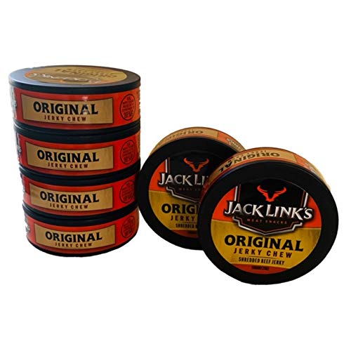 Jack Link's Original Jerky Chew can pack offers portable shredded beef snack for on-the-go meals.