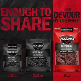 Lunchbox-ready Jack Link's Peppered Beef Jerky for midday protein.