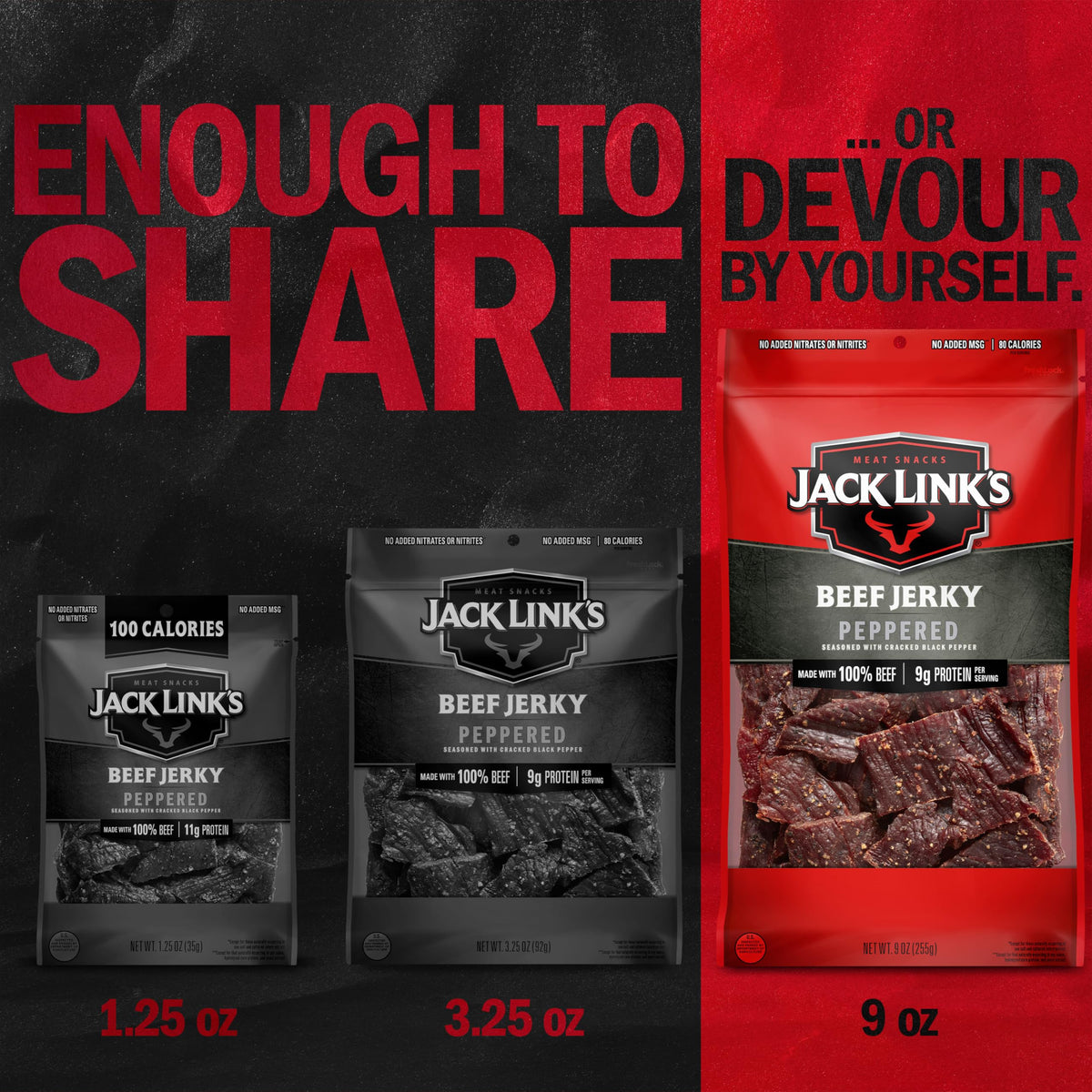 Jack Link's Jerky outdoors-ready for camping or road trips with easy storage.
