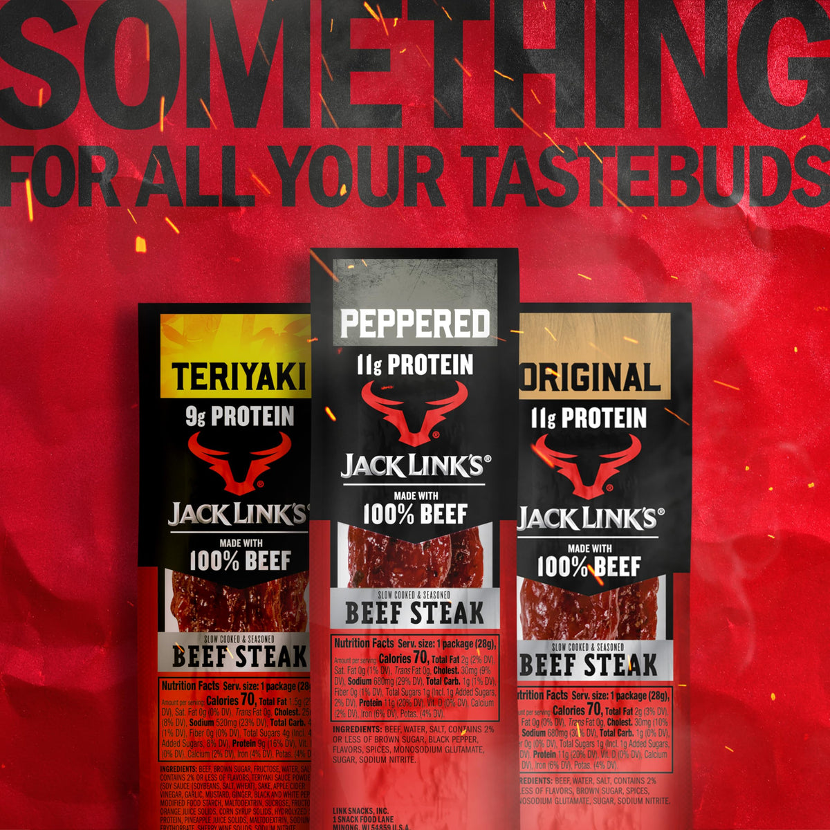 Jack Link's Peppered Beef Steaks camping snack idea.