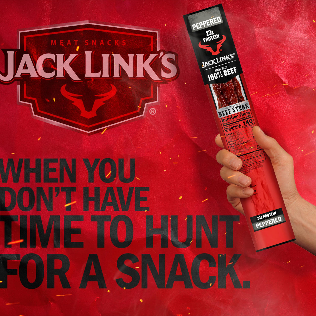 Jack Link's beef steak emits hardwood smoke aroma.