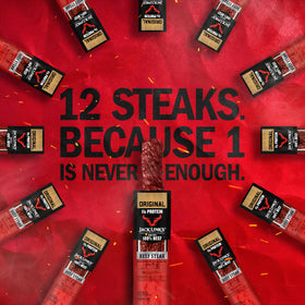 Jack Link's beef steak nutrition highlights 11g protein per serving.
