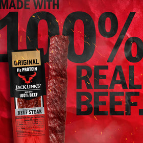 Jack Link's premium beef steak smoked over hardwood for rich flavor.
