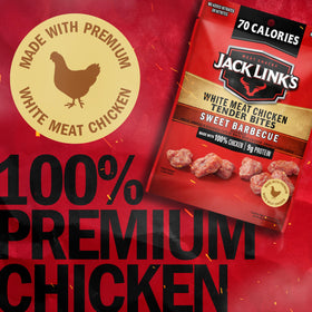 Closeup of Jack Link's bites with sweet barbecue glaze.