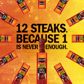 Jack Link's Sweet and Hot beef steaks portable 2-oz portions for travel