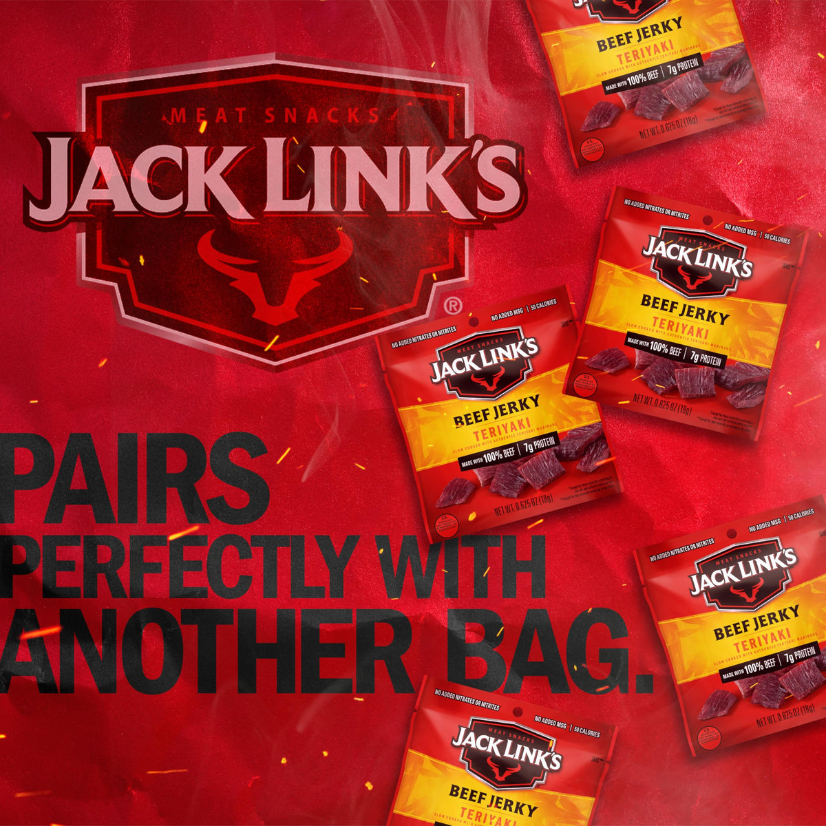 7 g protein per serving in Jack Link's Teriyaki Jerky for quick energy